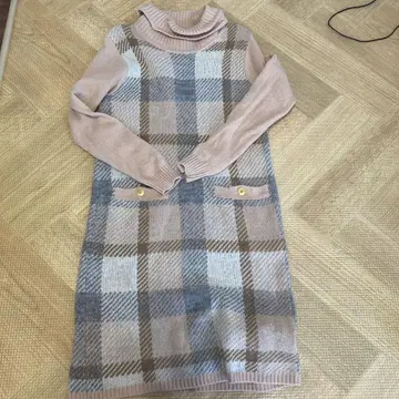 BLUE LABEL CRESTBRIDGE 체크 무늬 니트 원피스 38