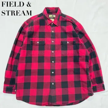 00s FIELD & STREAM 버팔로 체크 헤비 플란넬 셔츠 XL