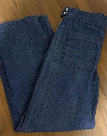 MACPHEE 투모로우랜드 데님 와이드 팬츠 블루