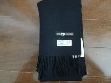 [ 미사용품 ] 캐시미어 100% 머플러 블랙 ( 검정 ) 남성용