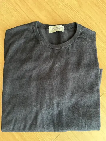 JOHN SMEDLEY 크루넥 네이비 코튼 사이즈 L