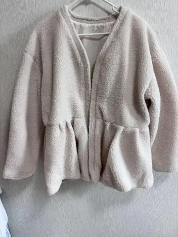 아이보리 플리스 자켓