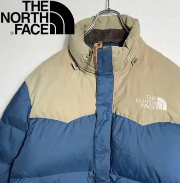 THE NORTH FACE 다운 자켓 파랑 베이지 하이벤트