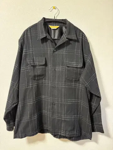 PENNEY'S 카스리 패턴 체크 셔츠 오픈 카라 사이즈 M