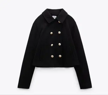 [ 새상품급 ] ZARA 골드 버튼 크롭 자켓