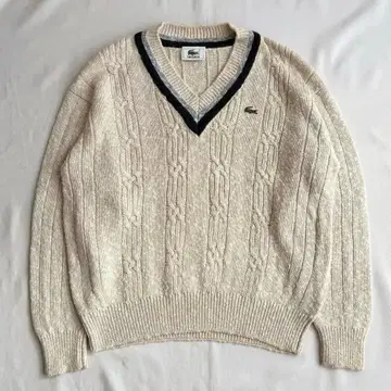 LACOSTE 라코스테 V넥 코튼 니트 스웨터