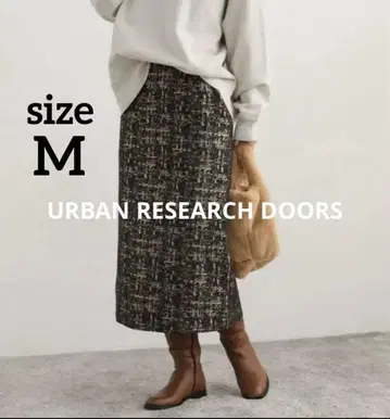 URBAN RESEARCH DOORS 자카드 스트레이트 스커트 사이즈 M