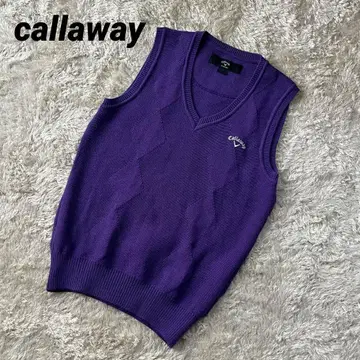 새상품급 캘러웨이 여성용 베스트 M 퍼플 자수