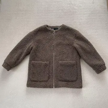 ZARA 보아 자켓 브라운