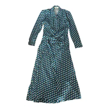 Diane von Furstenberg 기하학 패턴 롱 셔츠 원피스