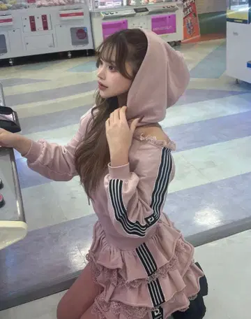 걸리시 스포티 맨투맨 셋업