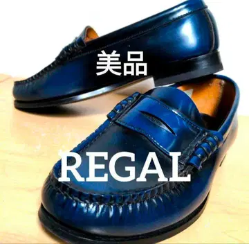 bx20 새상품급! REGAL 코인 로퍼 군청색 레어 컬러 23cm