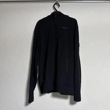 HALEO 후드 부착 후드티 블랙