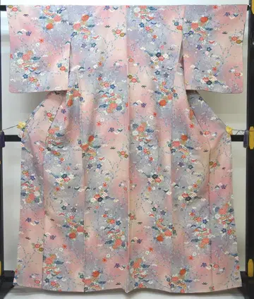 새상품급 중고 코몬 초화 무늬 옅은 보라색 핑크 N71009-5