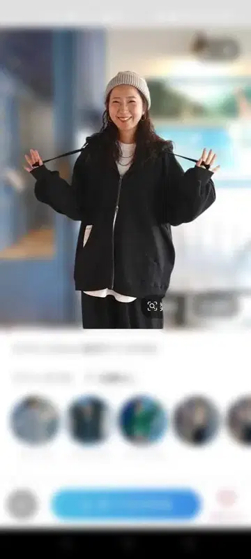 niko and [be with M] 미사요 블랙 후드티