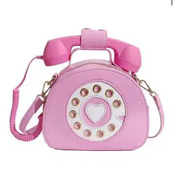전화기형 숄더백 핑크