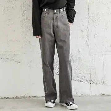 새상품 미사용 스트레이트 라인 데님 팬츠 여성용