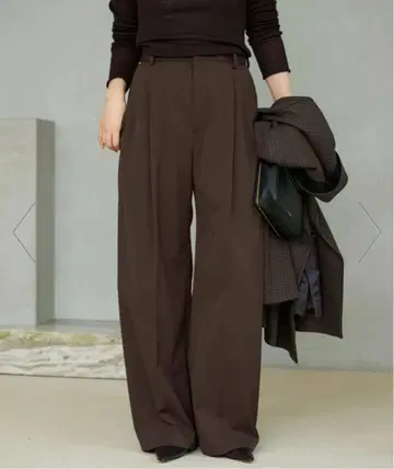 plage 택 포함 새상품 One Tuck Straight Wide 팬츠