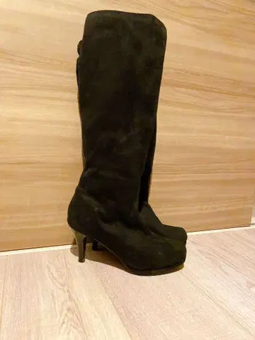 새상품급 블랙스 스웨이드 롱 부츠 23.5~24.0cm