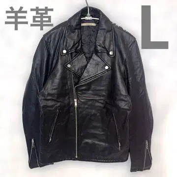 양가죽 가죽 라이더 자켓 RAGE BLUE 블랙 L