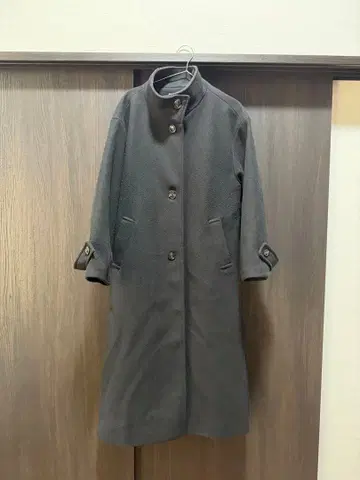 블랙 롱 코트 코트 자켓