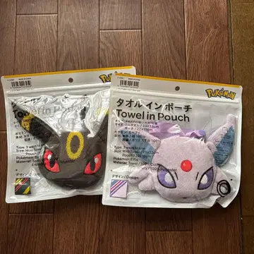 포켓몬 훼미리마트 타월 인 파우치 블래키 에브이