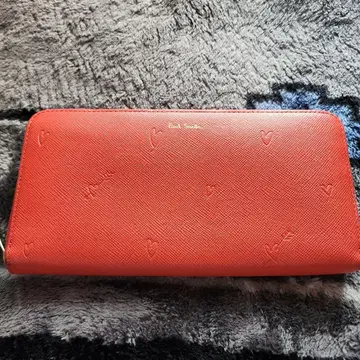 Paul Smith 오렌지 하트 무늬 장지갑
