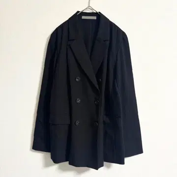 theory luxe RISE JUJU 더블 테일러드 자켓 블랙