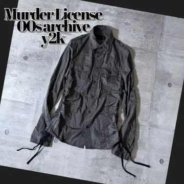 2000's MURDER LICENSE shirt shirring y2k