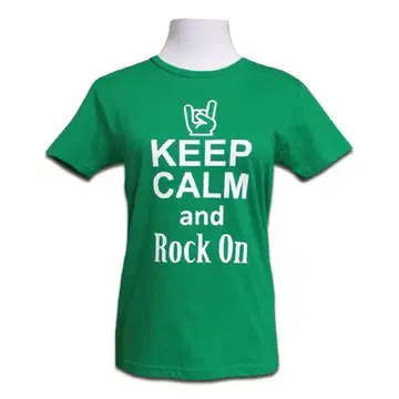 페스티벌 추천 여성용 T셔츠 'KEEP CALM AND ROCK ON'