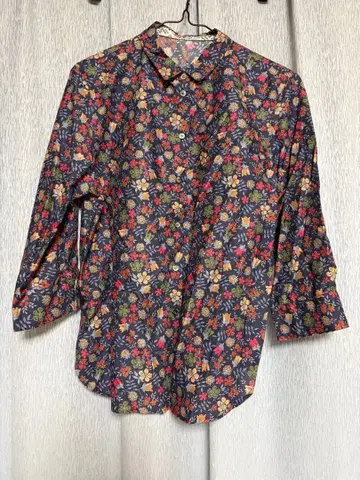 키이스 리버티 프린트 긴팔 셔츠 네이비 계열