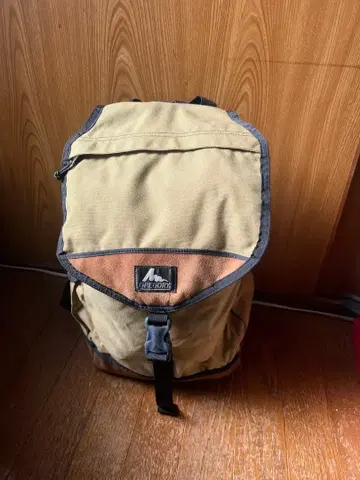 레어 구형 로고 그레고리 USA제 하의 가죽 백팩
