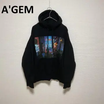 A'gem 에이젬 후드티 블랙 남성용 맨투맨 풀오버