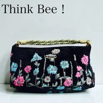 컨디션 최상급 Think Bee! (싱크비) 플라워 자수 핸드백