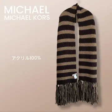 MICHAEL KORS 스트라이프 머플러 아크릴 100%