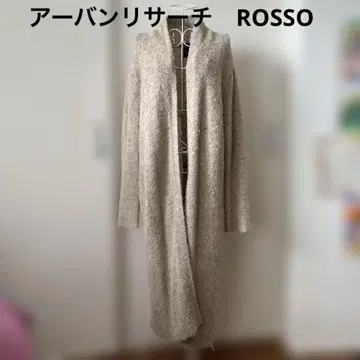 어반 리서치 ROSSO 알파카 혼방 베이지 니트 롱 가디건