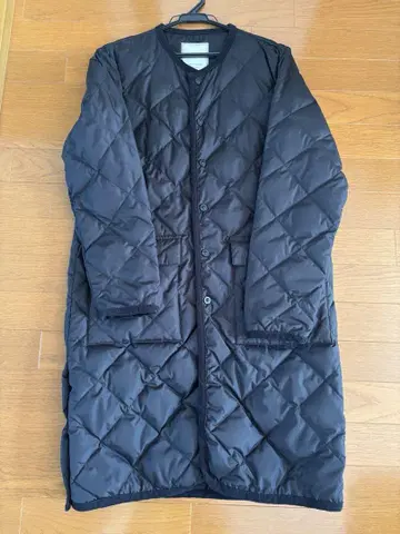 TAION 롱 다운 코트 블랙