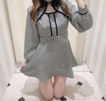 evelyn 벨로아 옷깃 올인원 원피스