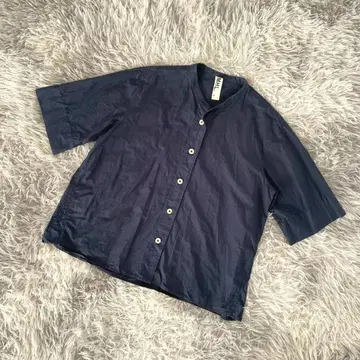 [ MHL. ] 마가렛호웰 밴드 카라 셔츠 블라우스 반팔 린넨