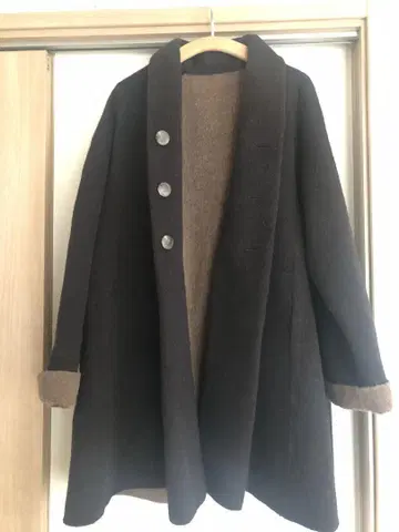 알파카 100% 리버서블 코트