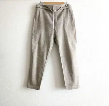 새상품급 나카가와 마사시치 상점 허리 리본 코튼 소재 캐주얼 팬츠 그레이