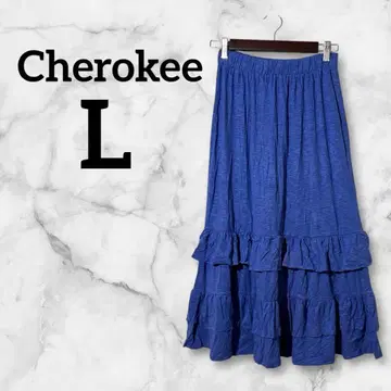 새상품급 Cherokee 플레어 스커트 [ L ] 파랑보라 플레어 스커트