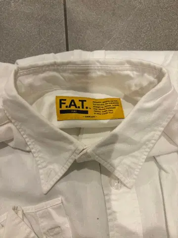 F.A.T. 화이트 긴팔 셔츠 FAT 사이즈