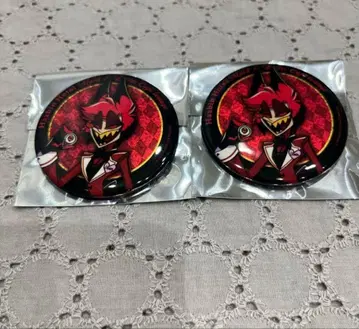 해즈빈 호텔 애니카페 글리터 캔뱃지 2개 세트 등신 아라스터