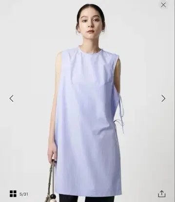 Beauty&youth 코튼 슬리브리스 슬릿 튜닉