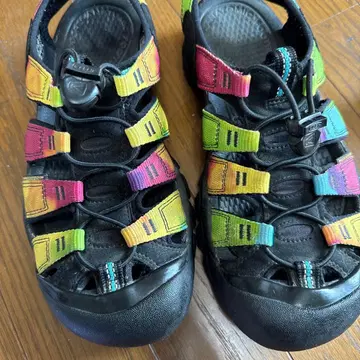 KEEN 아웃도어 샌들 블랙/멀티 컬러 25cm