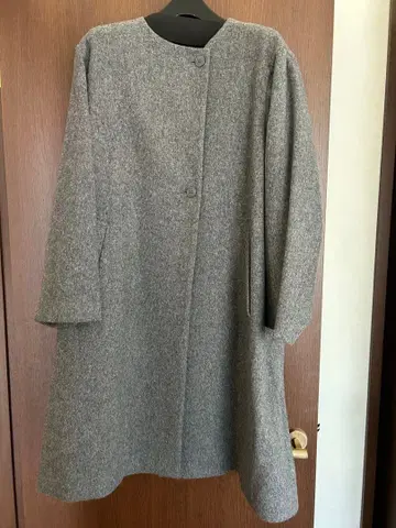 무인양품 프렌치 울 혼방 노카라 코트 M