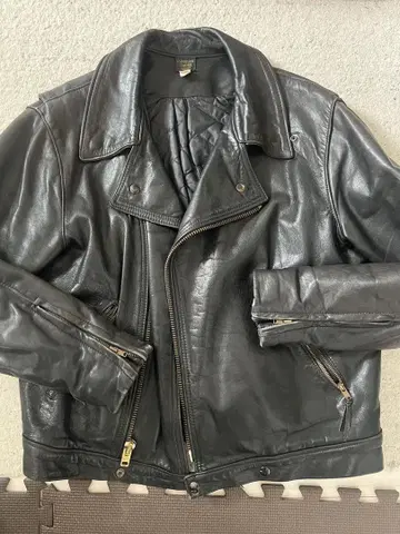 Champlain 가죽 블랙 레더 라이더 자켓 44