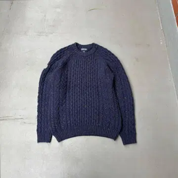 80s Land's end 영국제 마블 래글런 울 니트 보로