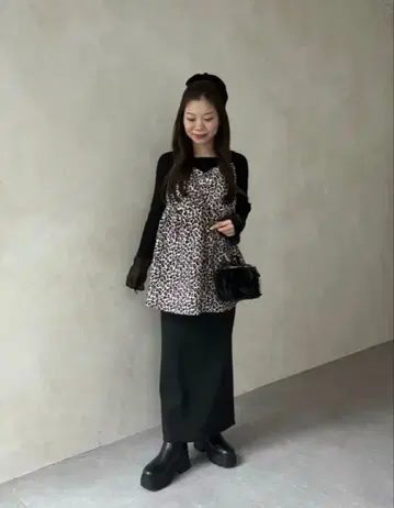 [ prose verse ] 벨로아 서스펜더 레오파드 뷔스티에
